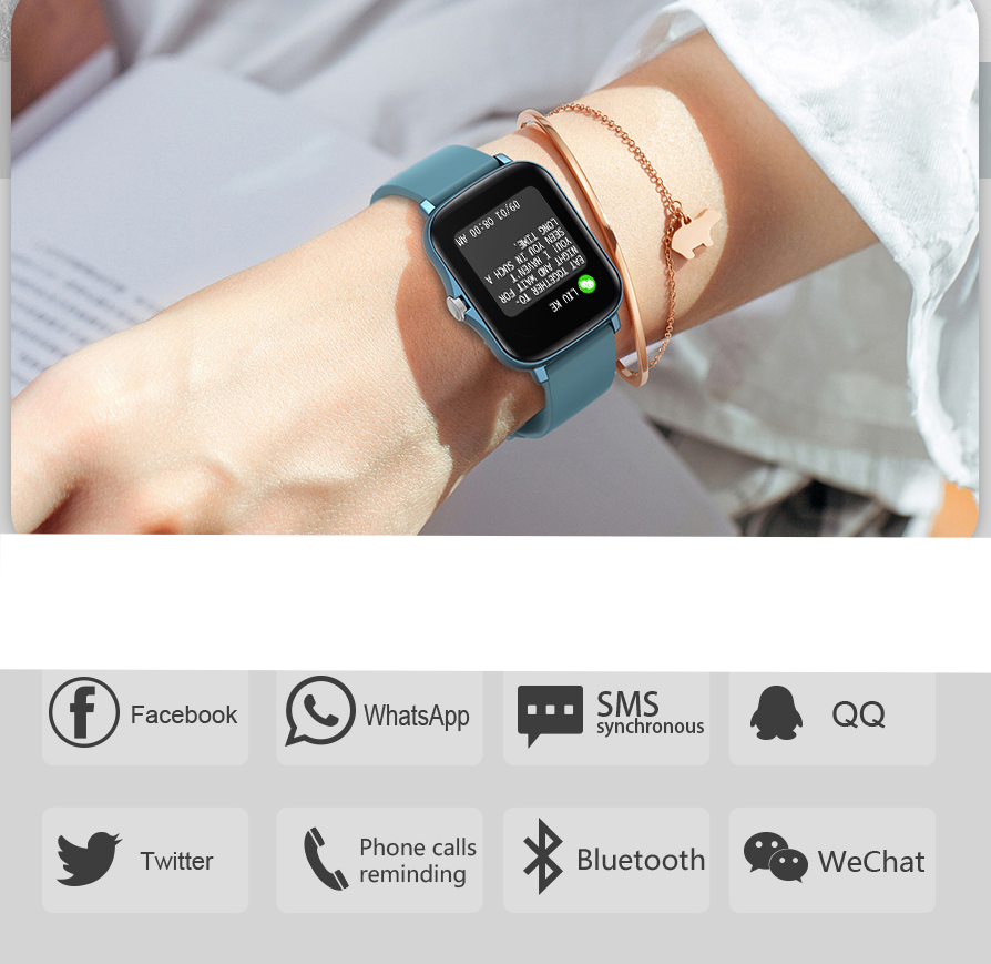 Fitness Tracker Smart Watch Herzfrequenzmessung und 1.70