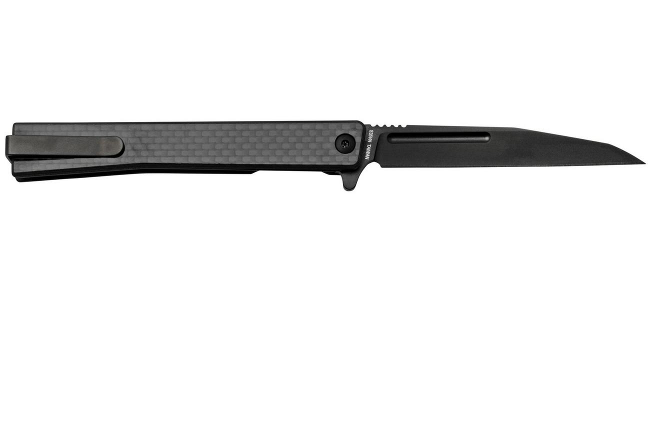 Ocaso Solstice 8WFB, S35VN Wharncliffe Black Carbon, zakmes