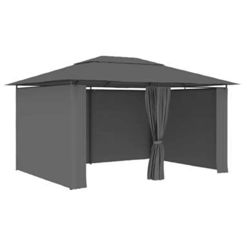 vidaXL - Tuinpaviljoen - Antraciet - Stof