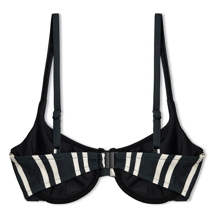 Zulu & Zephyr Haut de Maillot Rayé Balconette | Noir