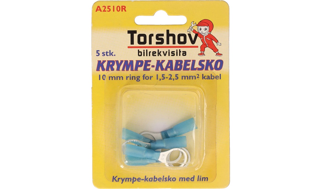Krympekabelsko ring 10mm blå
