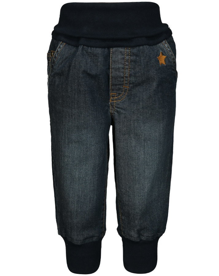 Jeans-Hose BASIC mit Ripp-Bündchen in darkblue