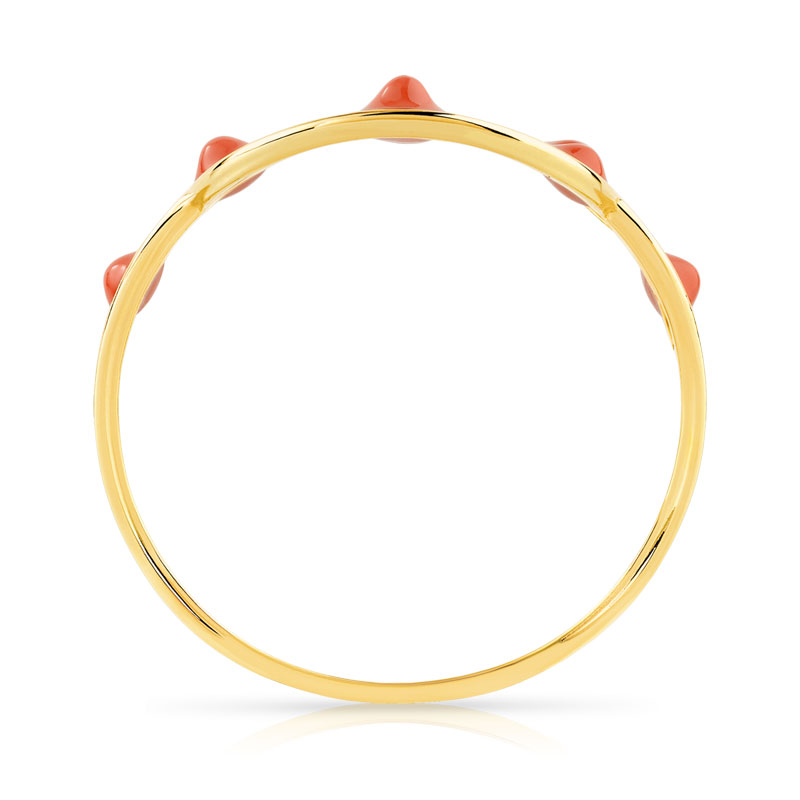 Bague plaqué or laquée