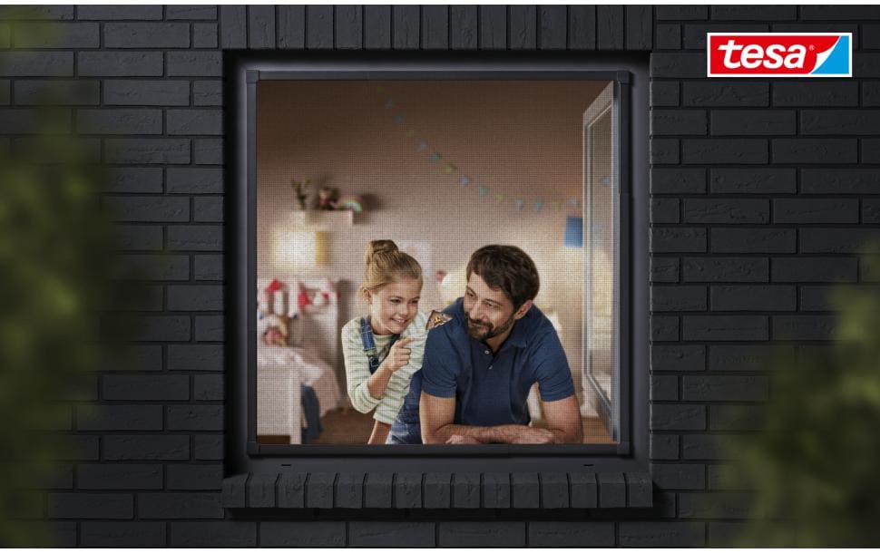 Grössenverstellbares Fliegengitter FALT Fenster, WeissFaltbarer Insektenschutz für Fenster 80 x 80 cm bis 140 x 140 cm