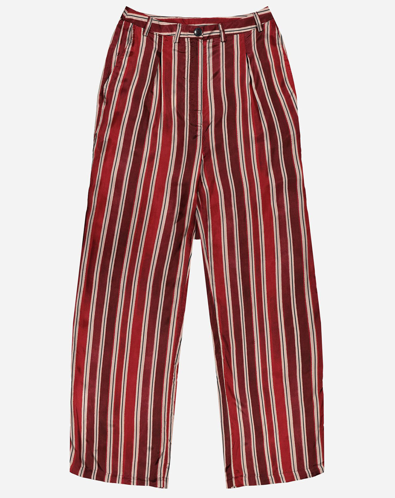 Chloé Stora Pantalon Poitiers rayé rouge