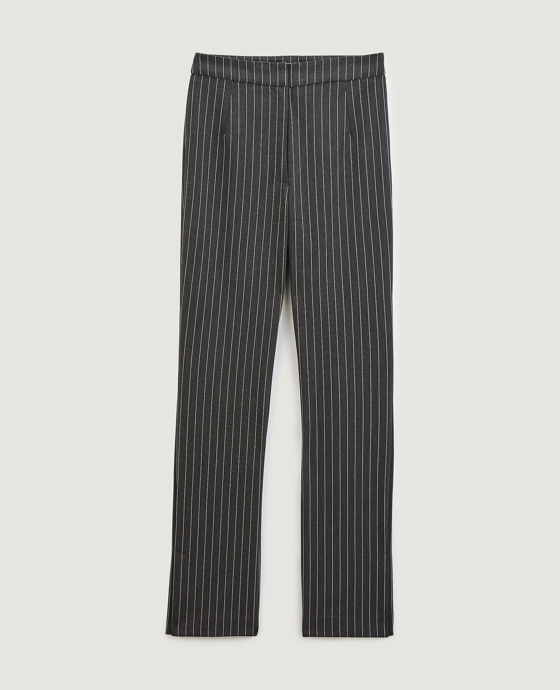Pantalon slim avec fentes - Gris foncé