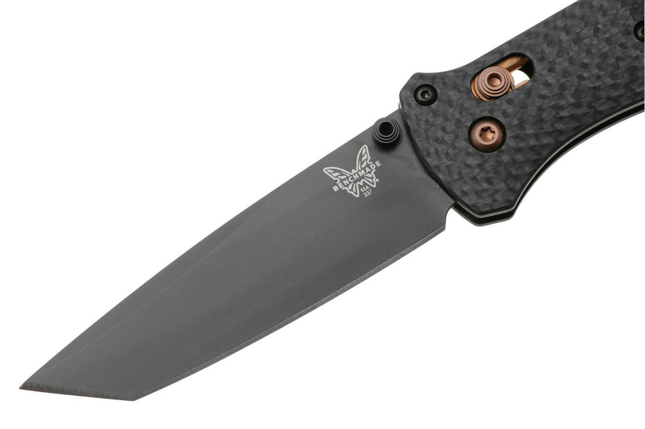 Benchmade Bailout 537BK-10 Black CPM S90V, Carbon Fiber, Dark Copper, zakmes