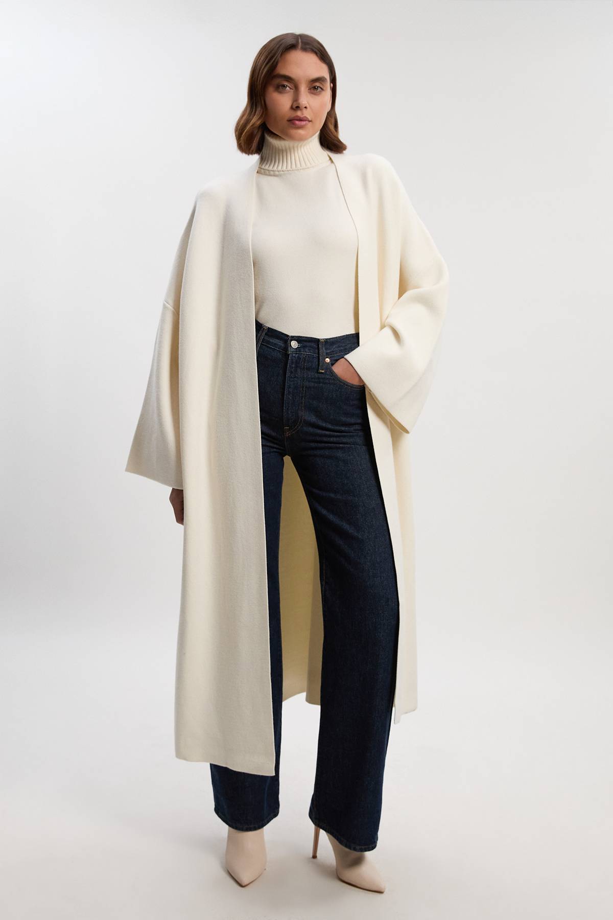 KarenMillen Gilet Long Midi en Maille
