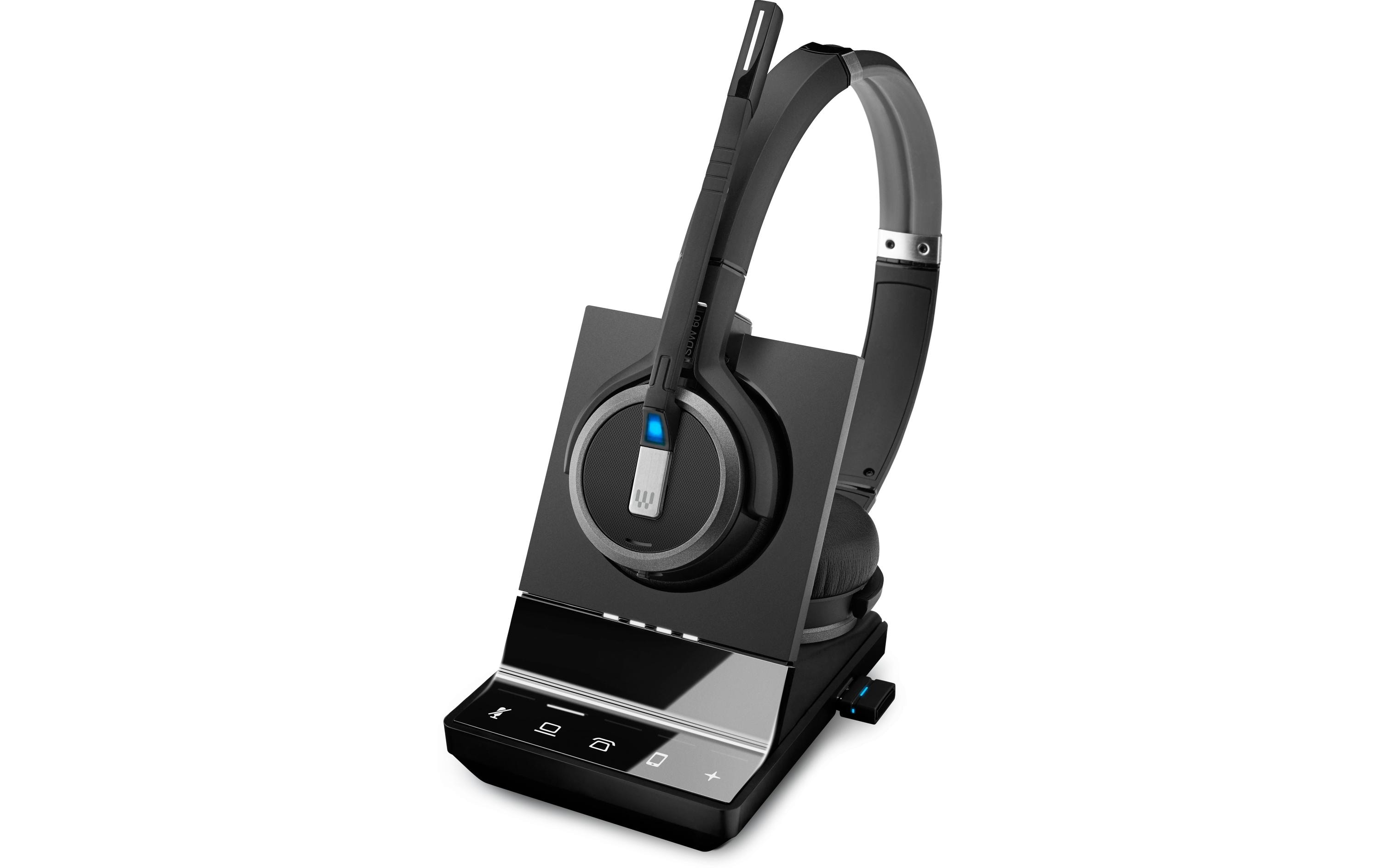 Headset IMPACT SDW 5066 Stereo, Basisstation, UC<br>Kabelloses DECT-Headset mit Basisstation für die Triple-Konnektivität