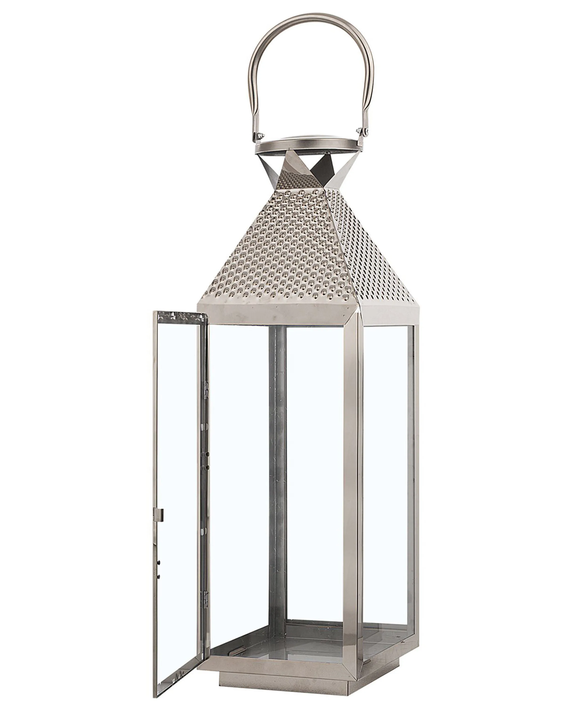 Lantaarn BALI Roestvrij staal 55 cm Zilver