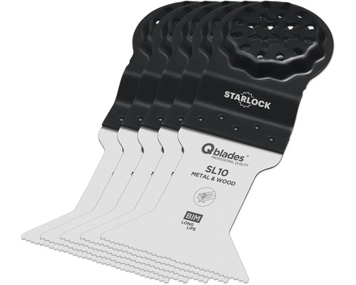 Q-Blades Multitool Zaagblad Bi-Metaal 19tpi 44x55mm SL10 Starlock, 5 stuks