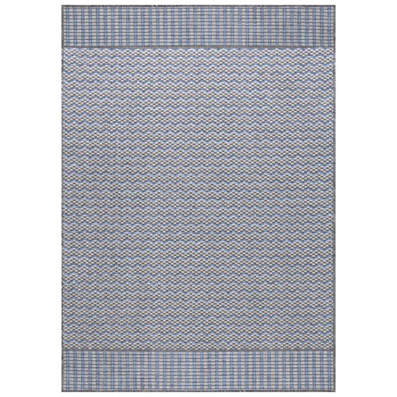 In Outdoor Teppich Beige, Vintage Design, Flachgewebe, Wetterfest