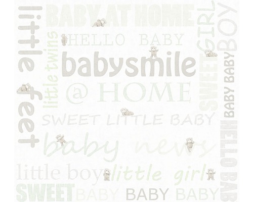 Vliesbehang 35847-2 Kleine Sterren letters groen