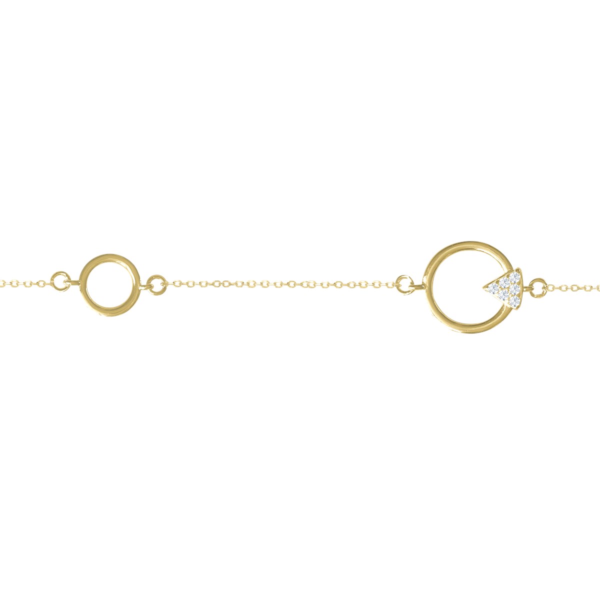 Bracelet plaqué or oxyde