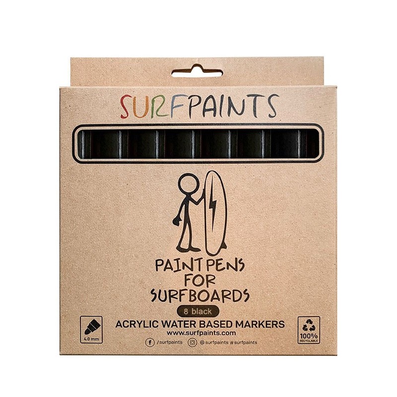 Surfpaints Surfpaints -  BLACK - Pack 8