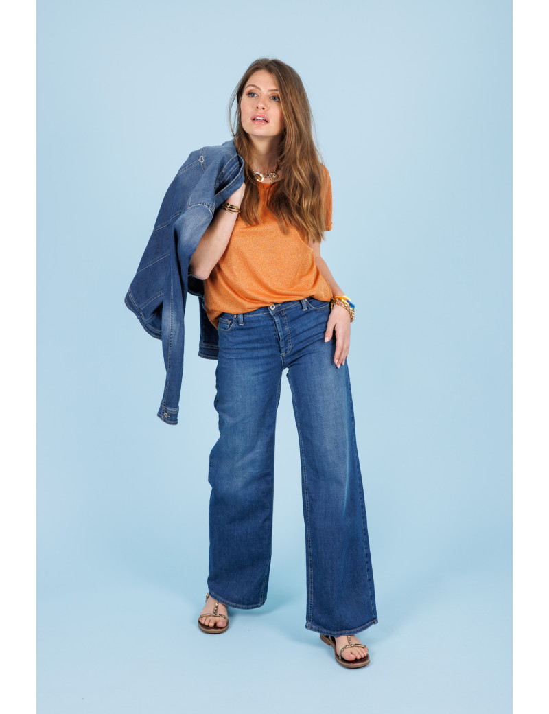 MOS MOSH TOP KAY LUREX HARVEST PUMPKIN