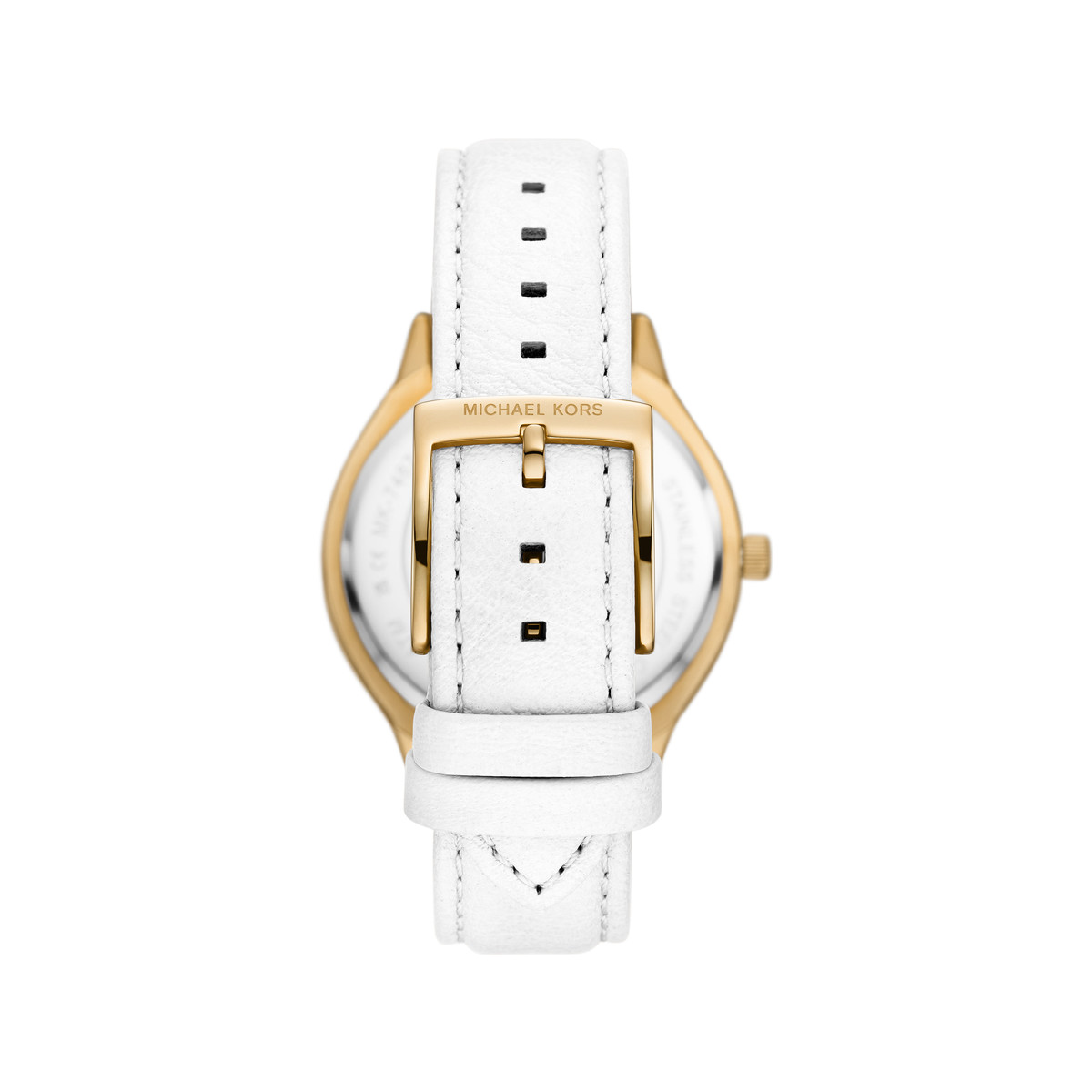 Montre MICHAEL KORS slim runway femme bracelet cuir blanc