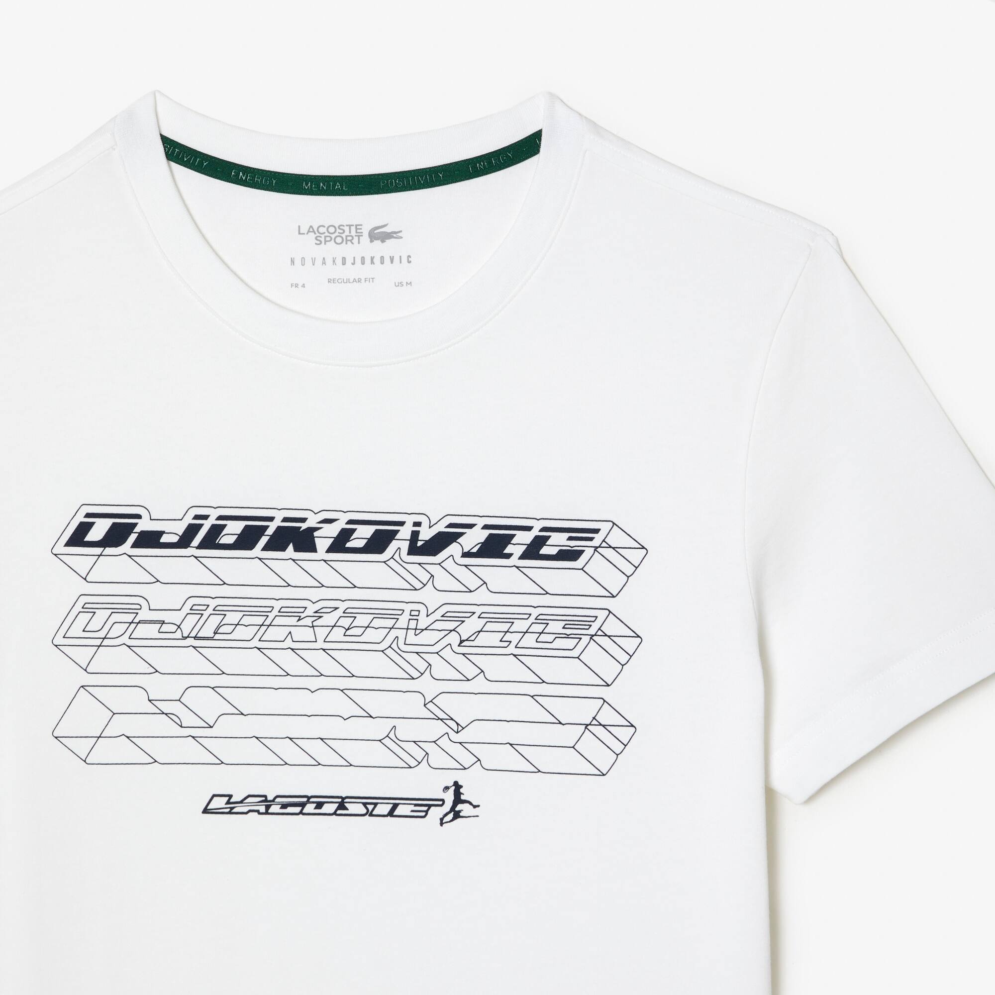 Herren T-Shirt LACOSTE TENNIS x Novak Djokovic T-Shirts - Weiss - Lacoste - Herren