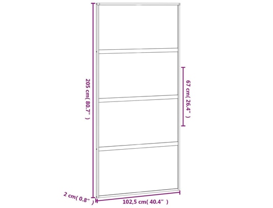 VIDAXL - Porte verre Porte coulissante noir 102,5x205 cm verre trempé aluminium