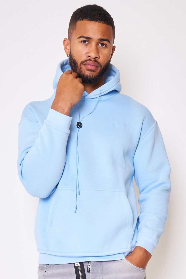 Sweat à capuche bleu