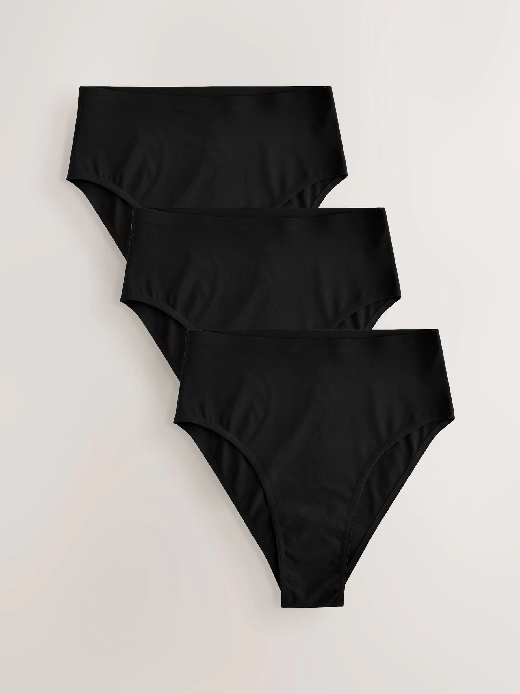 Zwart - Geen zichtbare onderbroeklijn comfortabele slips verpakking van 3
