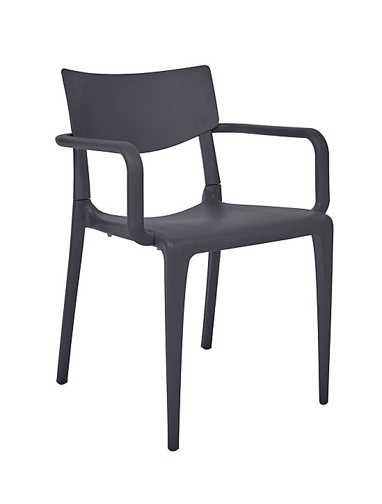 Chaise de jardin avec accoudoir Town H. 80 cm anthracite