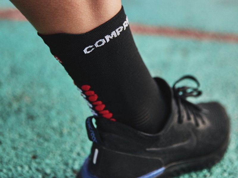 Compressport - Pro Racing Socks V4.0 Run High - Multi - Unisex - Hardloopsokken