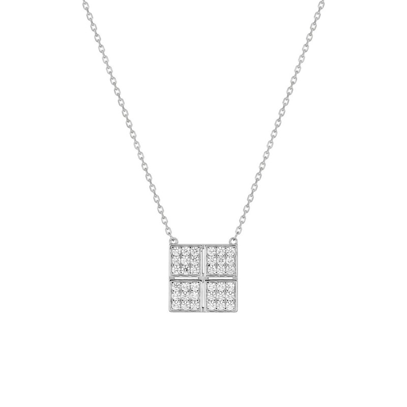 Collier Femme - Oxyde de zirconium - Argent 925 - Longueur : 42 cm