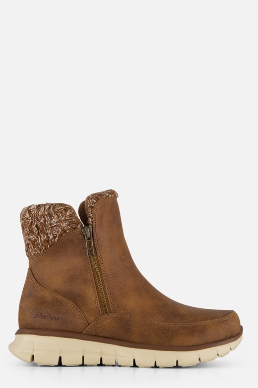 Skechers Synergy Zip Enkellaarsjes bruin