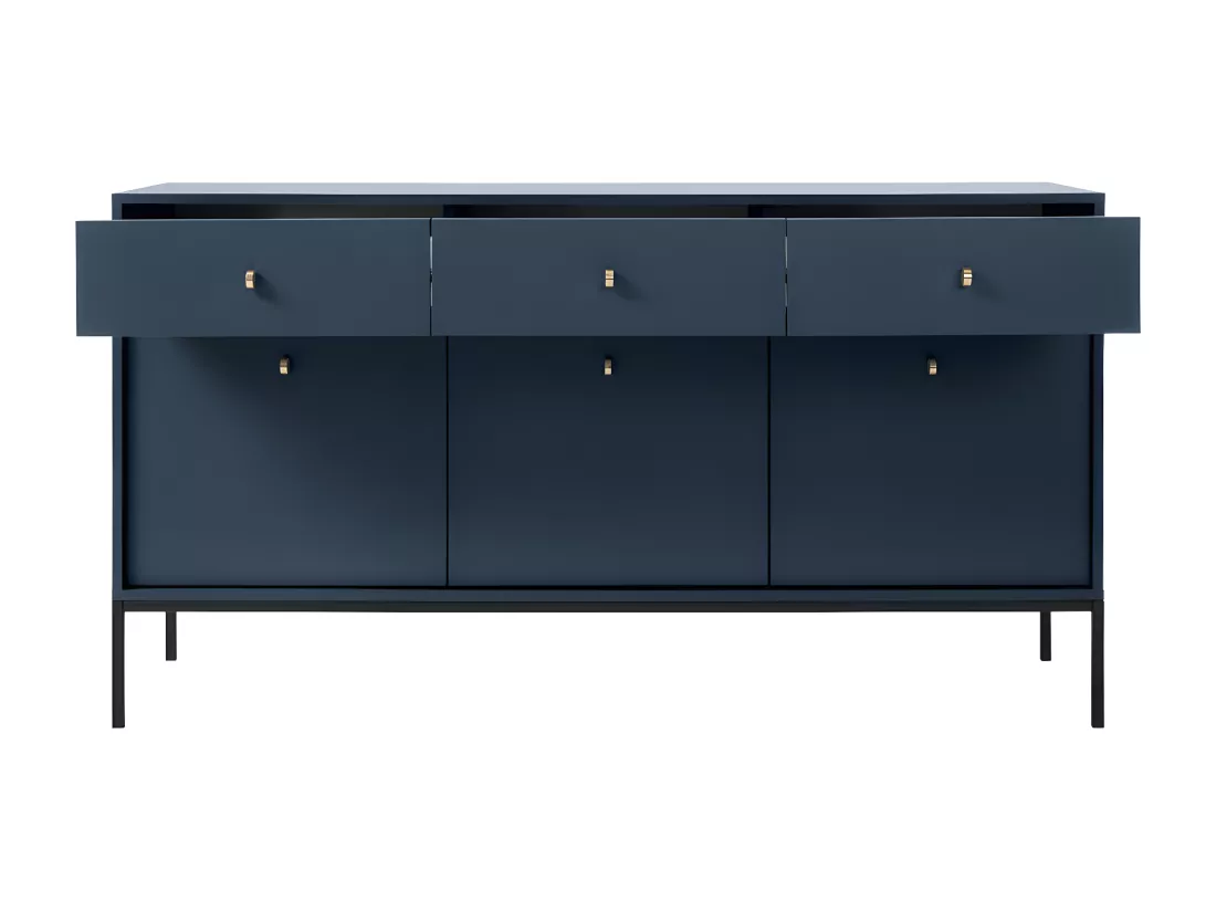 Buffet - 3 tiroirs et 3 portes - Bleu - BOGDAN