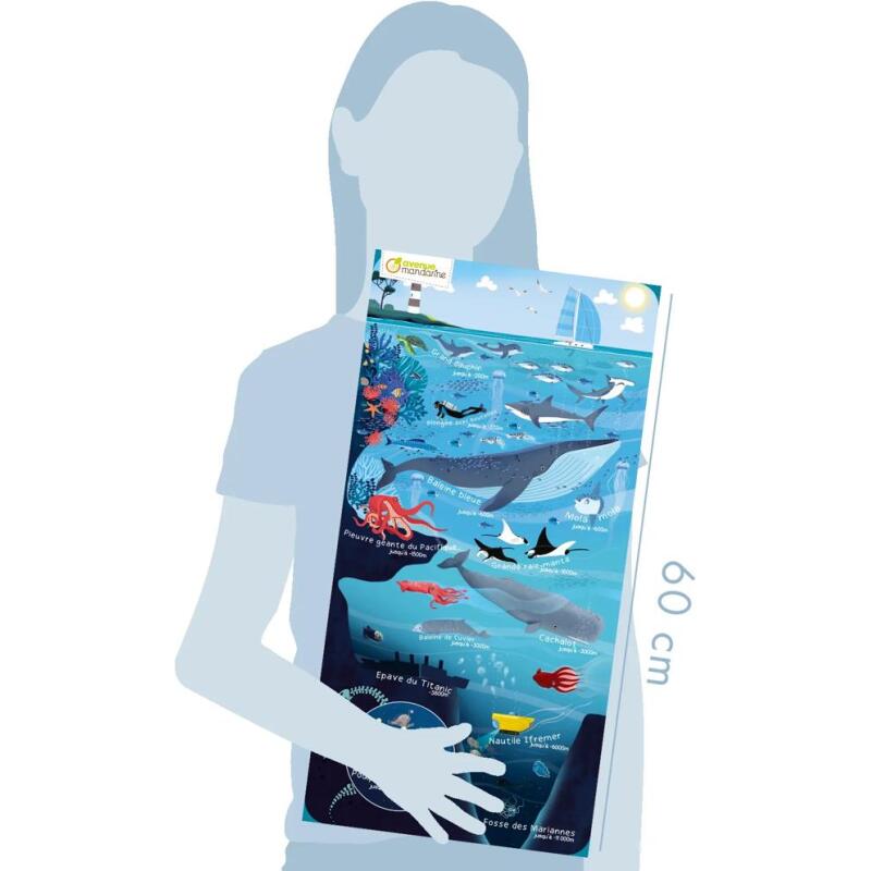 Puzzle éducatif, Monde marin - Multicolore