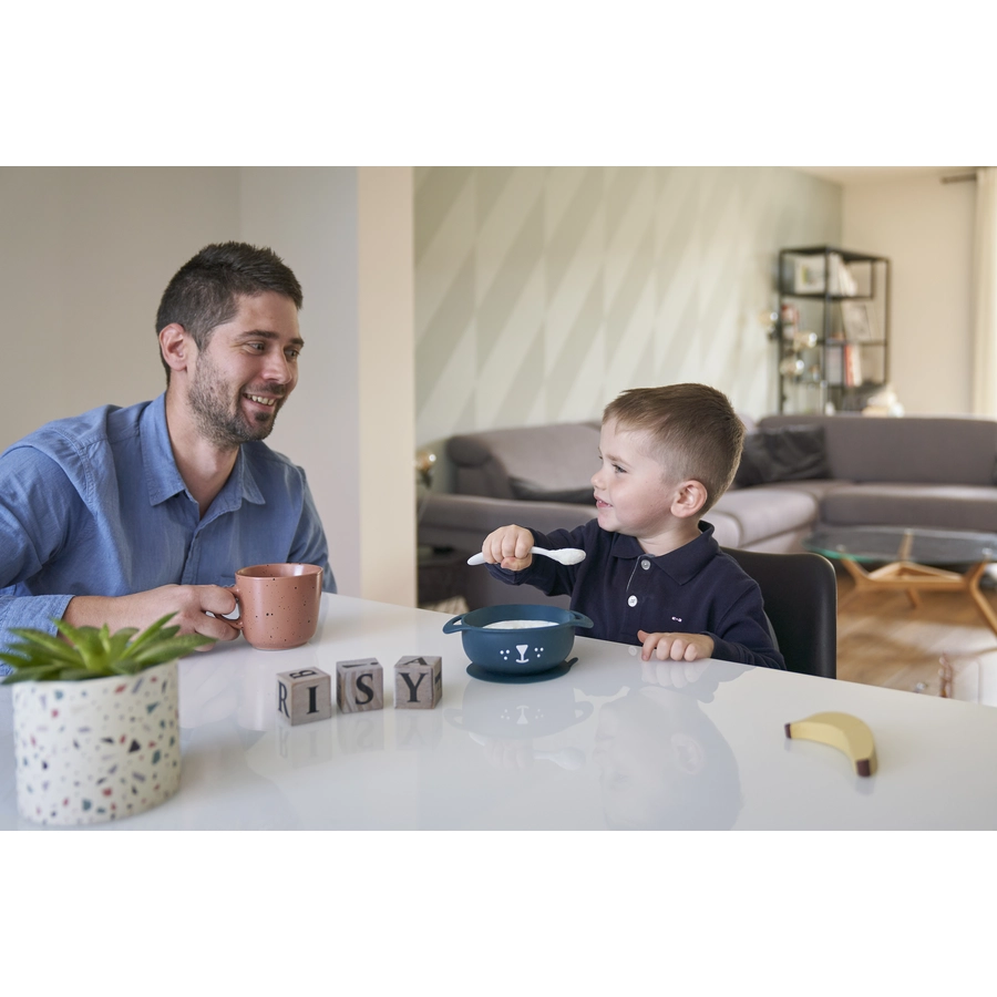 babymoov Esslernset TAST'ISY Dog mit Breischale und Löffel aus Silikon