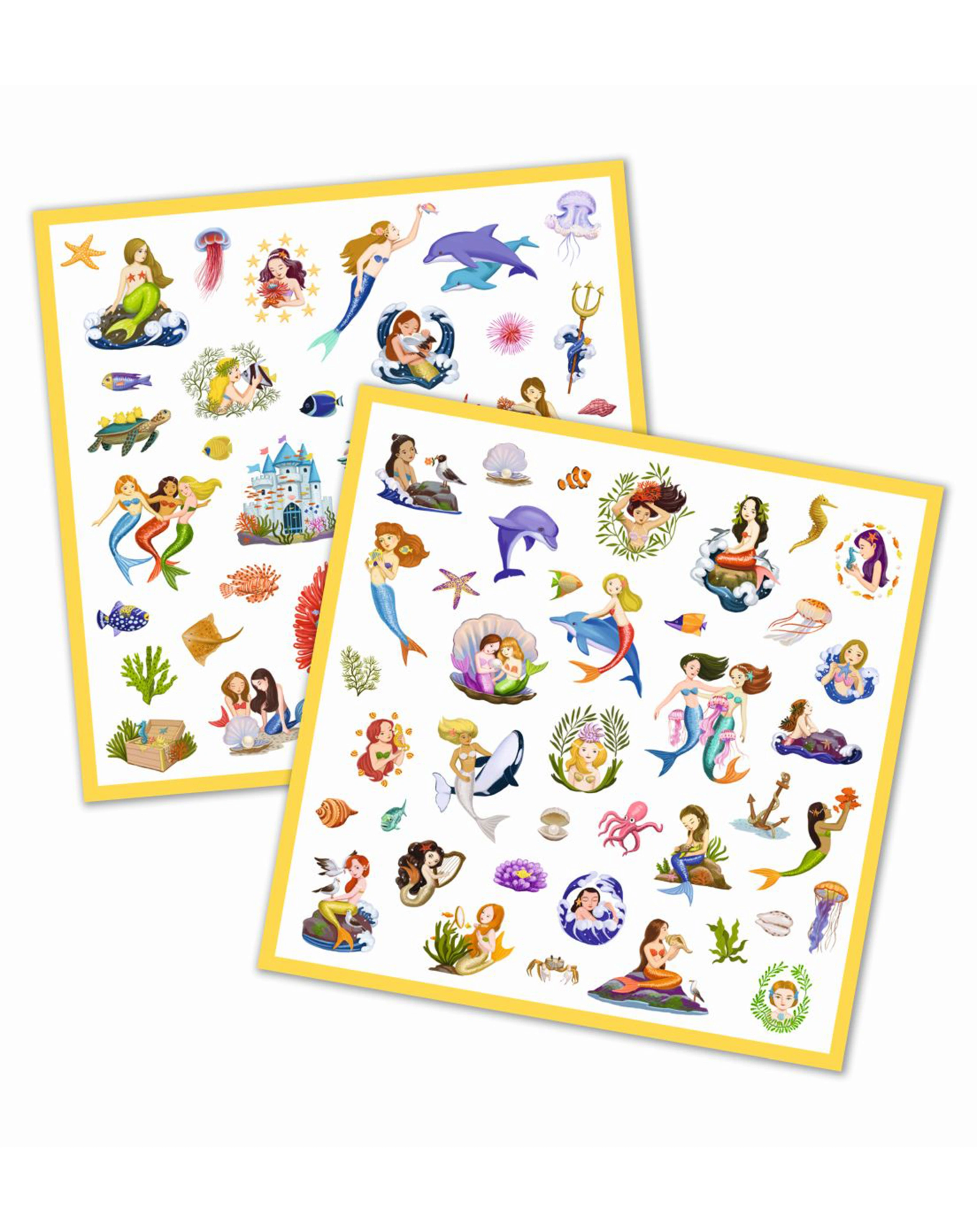 Sticker MEERJUNGFRAUEN 4 Bögen in bunt