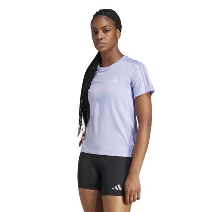 adidas Dame T-shirts Own The Run E 3-Stripes T-shirt Blå