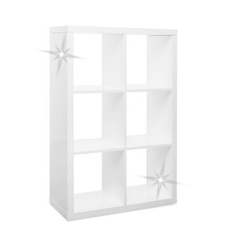 Regal Milano 24 Hochglanz Weiß 75x110x33 cm