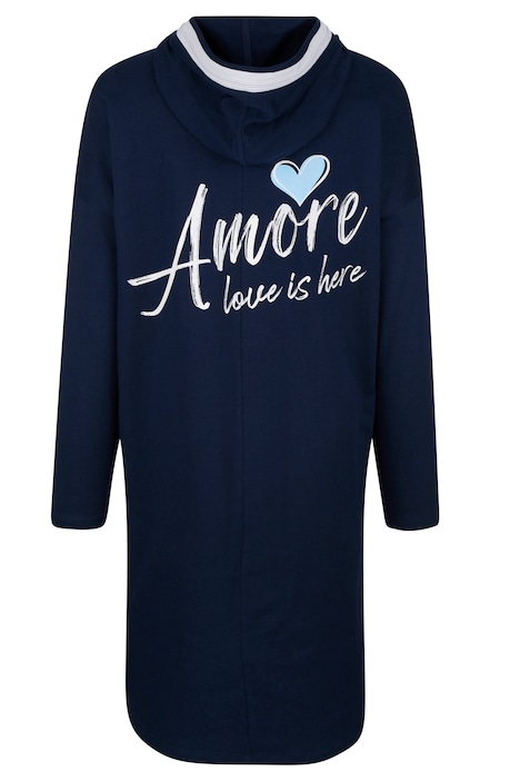 Long-Hoodie, oversized, Rückenprint AMORE