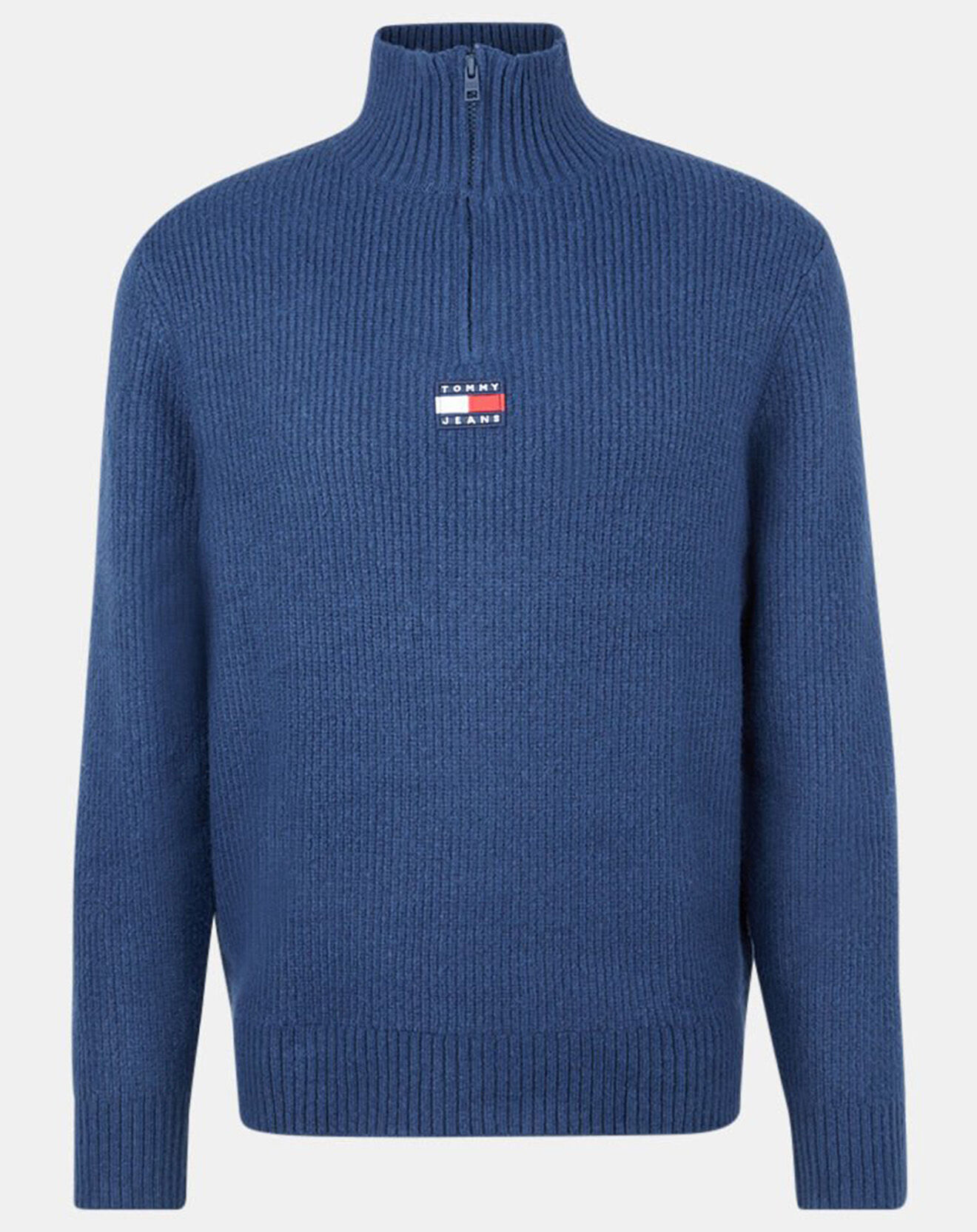 Tommy Jeans Pull col camionneur Badge bleu marine