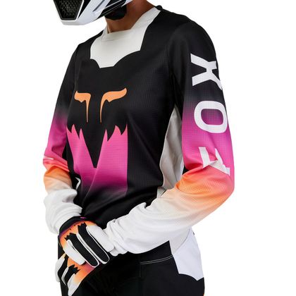 Maillot cross Fox WOMEN'S 180 - FLORA 2023 - Noir / Rose