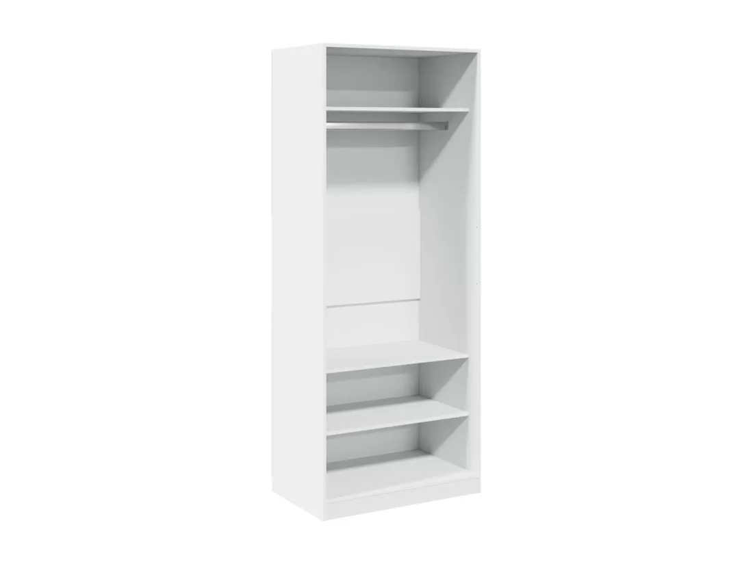 Garde-robe blanc 80x50x200 cm bois d'ingénierie