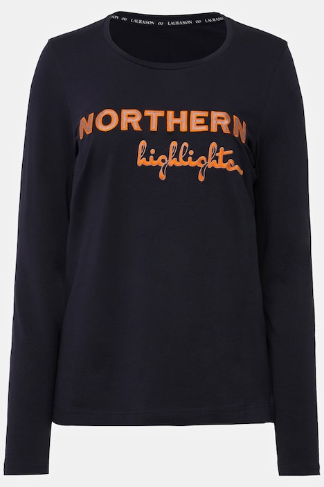 Longsleeve, Statement Stickerei, Rundhals, Langarm