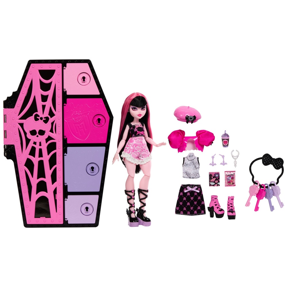 Monster High Skulltimate Secrets Draculaura Puppen-Modeset mit Spind