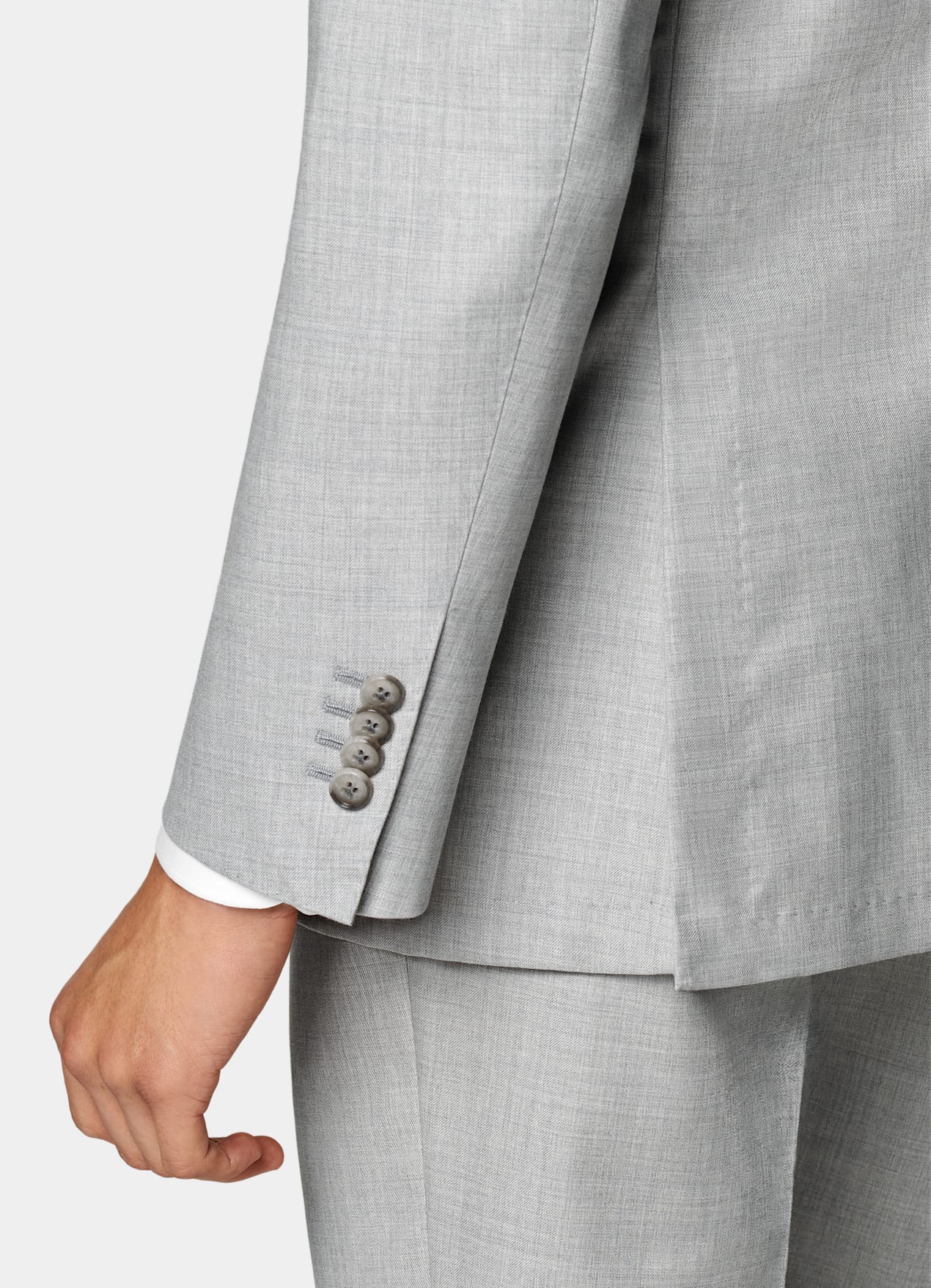 Costume Havana coupe Tailored gris clair