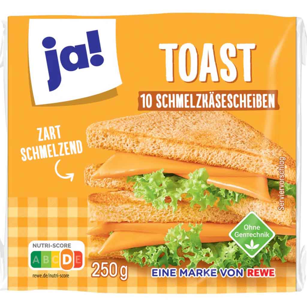 ja! Schmelzkäsescheiben Toast 250g MHD:9.4.25