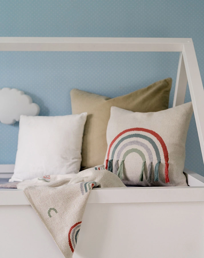 Babydecke REGENBOGEN (80x100) in creme/beige