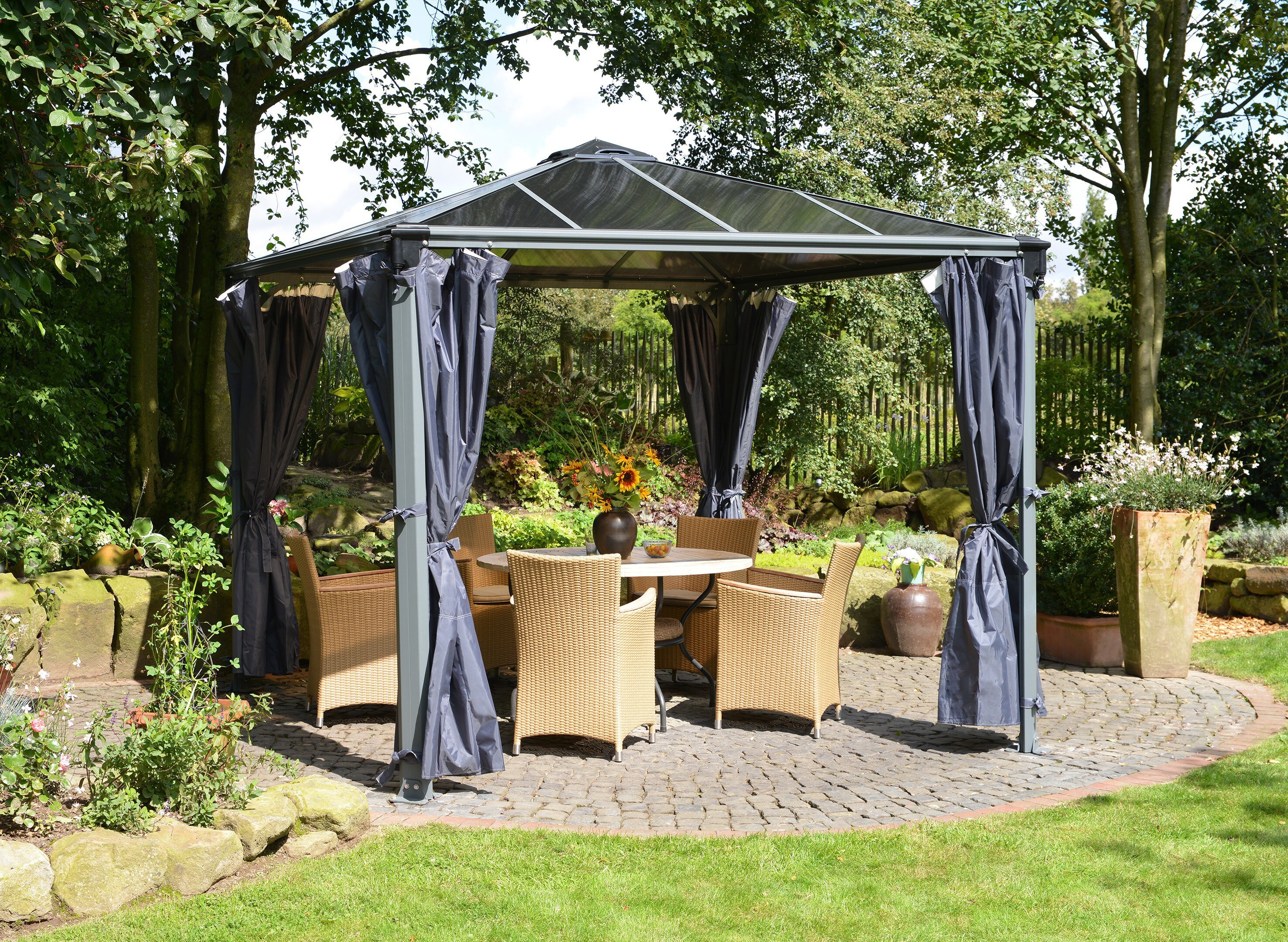 Palram - Canopia | Vorhangset für 3 - 4m Pavillons, anthrazit