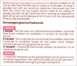 Biodermal Droge & Gevoelige Huid Nachtcrème 50ML