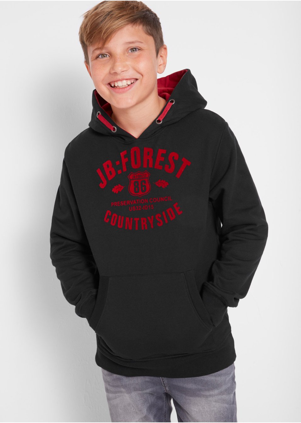Sweat-shirt à capuche garçon en coton