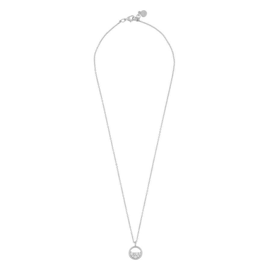 Snö Of Sweden Copenhagen Pendant Necklace Silver/Clear 42cm