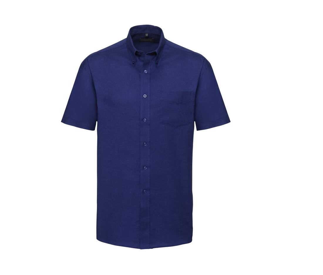 Russell Collection JZ933 - Chemise Manche Courte Homme Oxford Coton