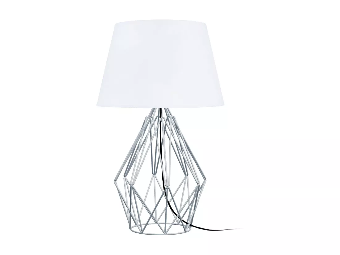 Lampe a poser colonne métal aluminium 40 cm.